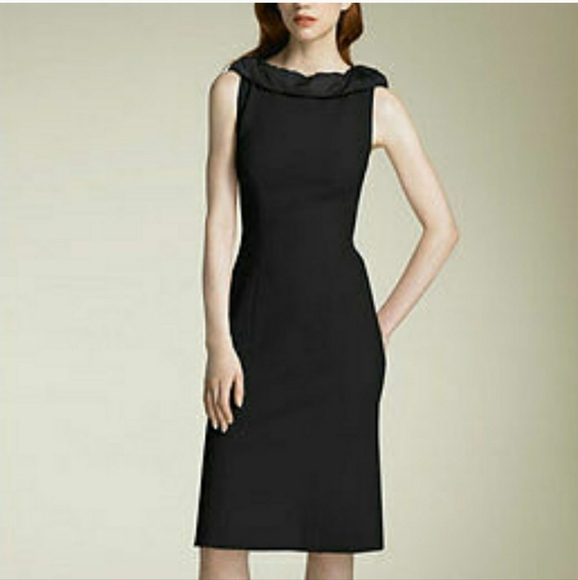 Diane Von Furstenberg Dresses & Skirts - Diane Von Furstenberg Black Wool Blend Silk Sleeveless Shift Dress Size 12